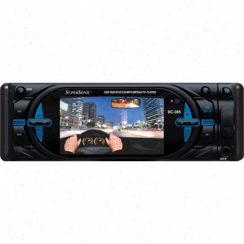 Supersonic 3.5" Lcd Tv-dvd Car Video Sc-305