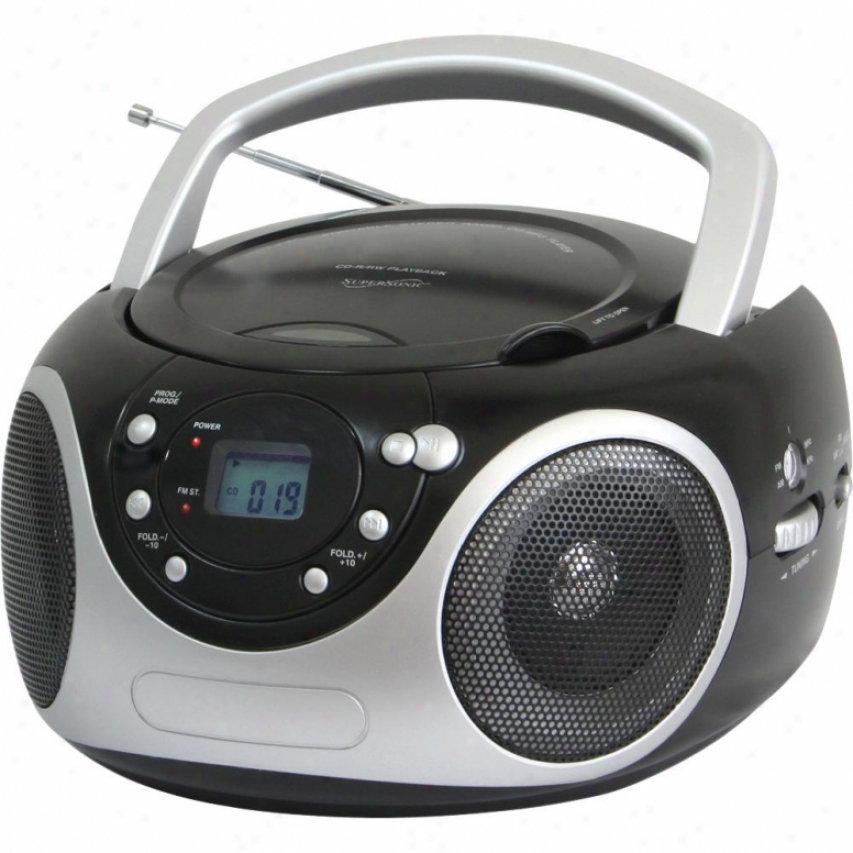 Superrsonic Portable Cd Player With Am/fm Radio - Murky