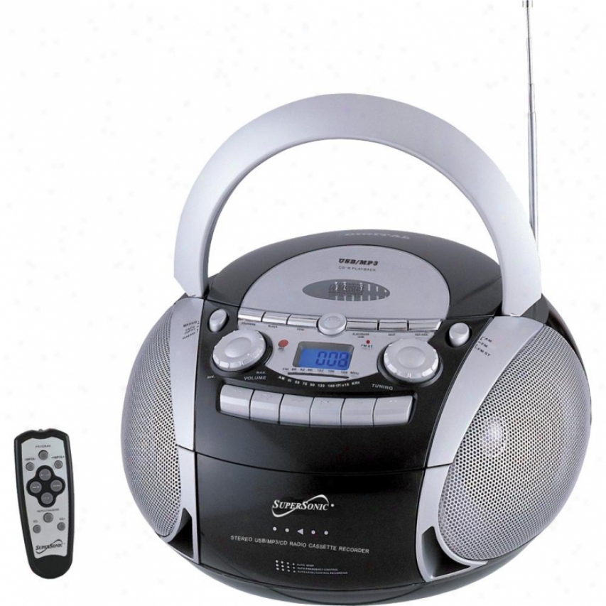 Supersonic Portable Mp3-cd Cassette Player Sc716