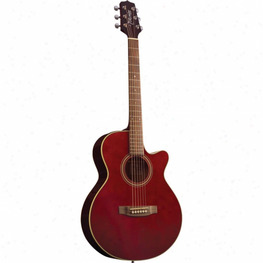 Takamine 6 String Acoustic-electric Guitar - Wine Red - Eg260c