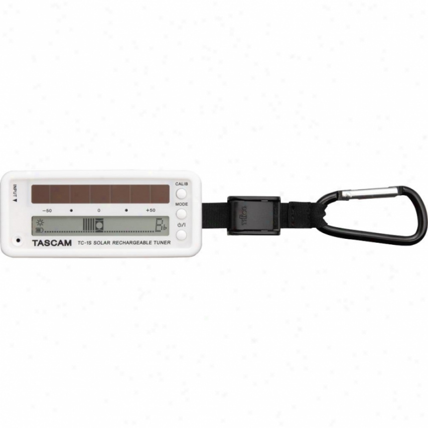 Tascam Tc-1s Solar-rechargeable Instrument Tuner - White