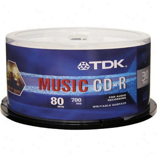 Tdk Cdr80 30 Pack Recordable Cd-r Discs