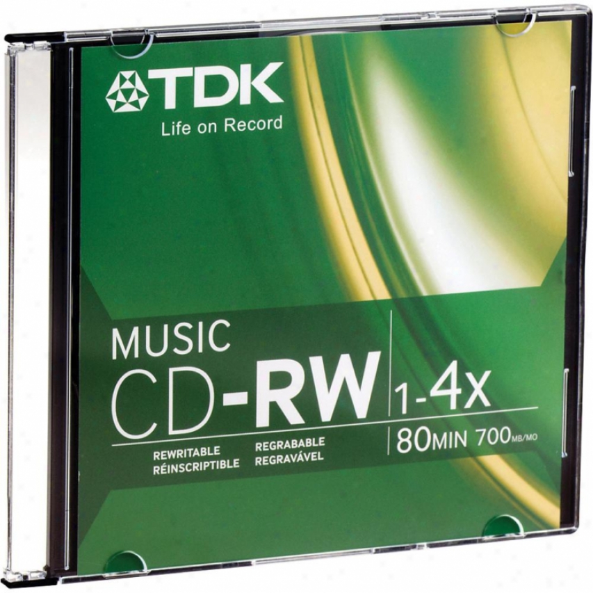 Tdk Cdrw80 Music Cd Recordable Disc