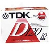 Tdk D120 Dynamic Audio Cassette Tapes (10 Pack)