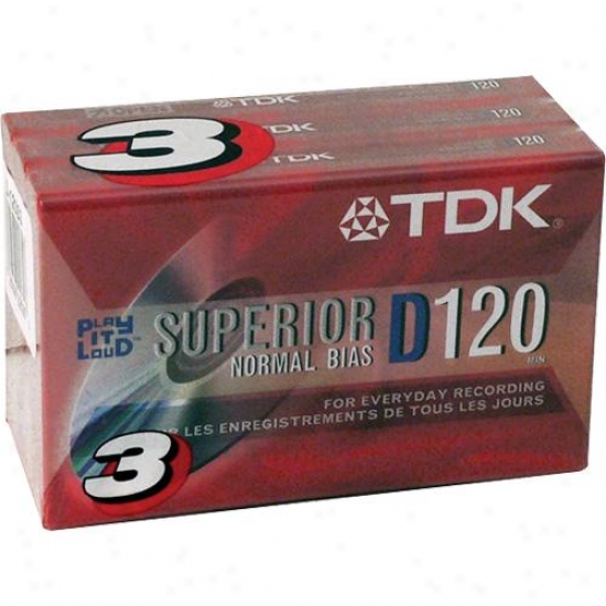 Tdk D120s3 D120 Audio Cassette Tape