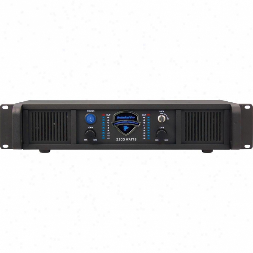 Technical Pro Lz-2200 Professional Stereo Power Amplifier - 2u Rack Embellish