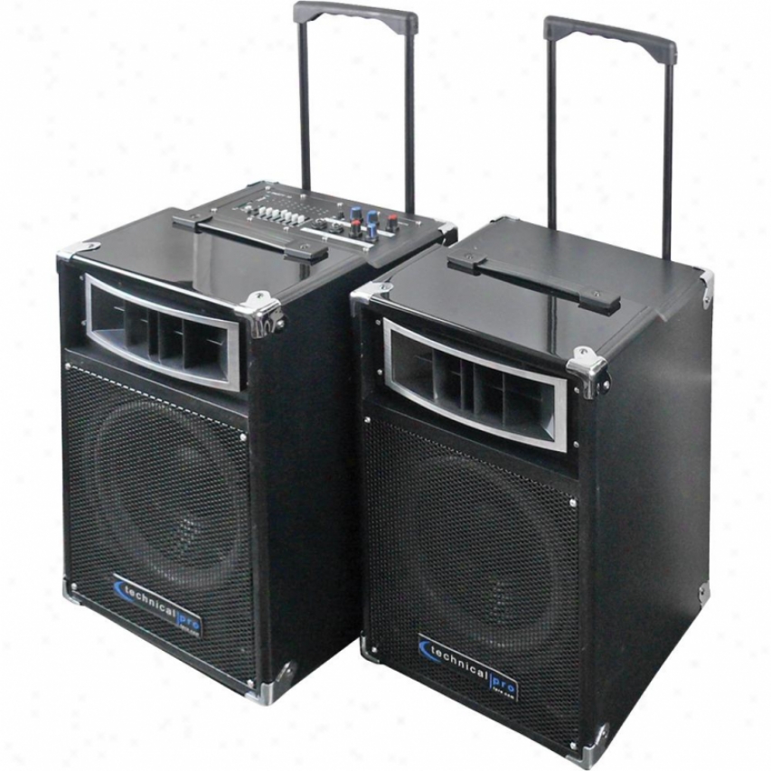 Technical Pro Portable Audio System Black Uparty8