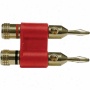 Hosa Dual Banana Connector - Rde - Bna-260rd