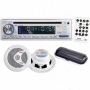 Pyle Complere Marine Audio System Plcd8mrkt - White