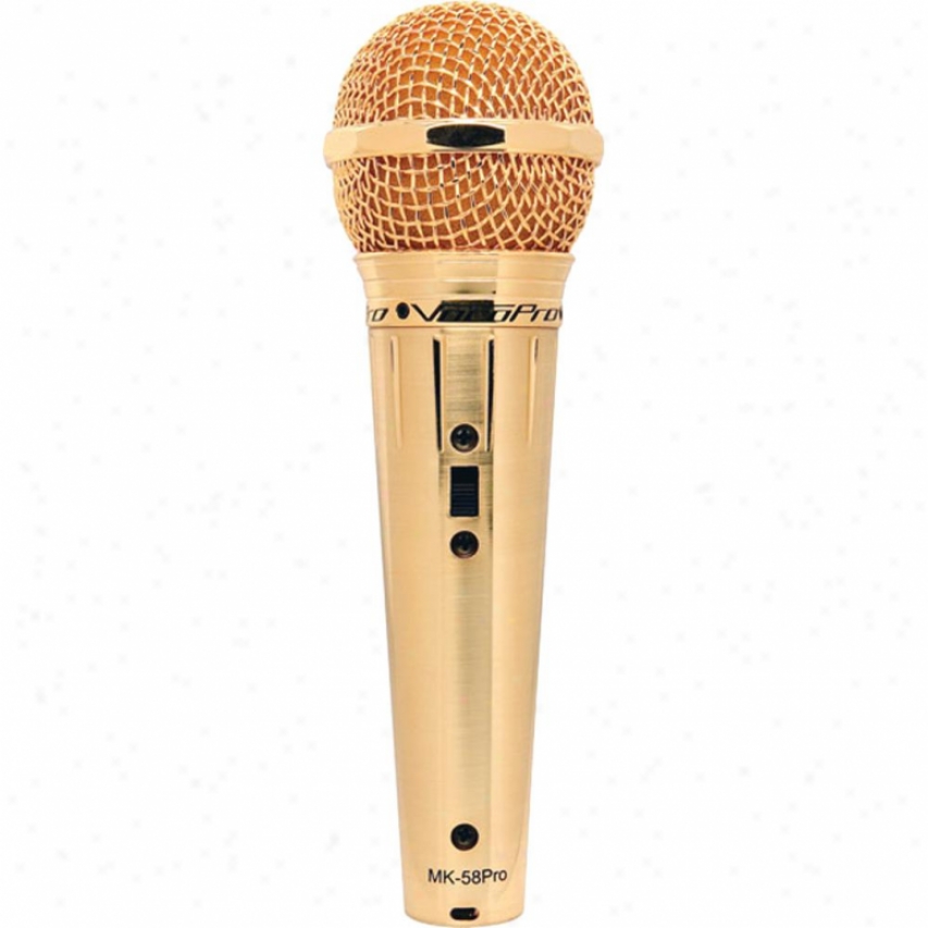 Vocopro Mk-58 Pro Karaoke Vocal Corded Mic - Gold Finish