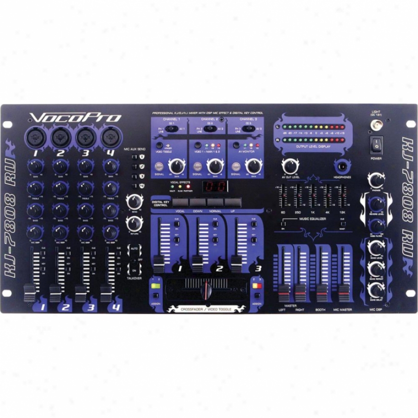 Vocopro Professional 7-channel Kj/dj/vj Mixer With Karaoke