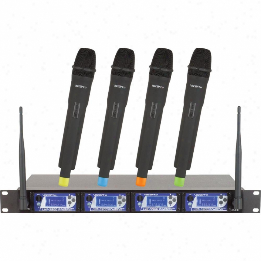 Vocopro Uhf-5900 Uhf Pll Wireless Microphone System With Frequency Scan