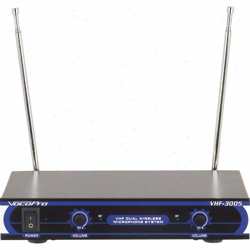 Vocopo Vhf-3005-4 Dual Passage Vhf Wireless Microphone System