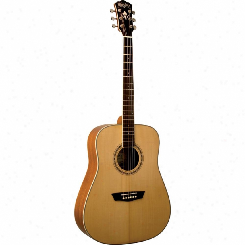 Washburn Wd10s Dreadnaught Acoustic Guitar - Natural