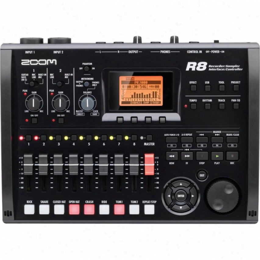 Zoom R8 2-track Digital Recorder/usb Interface W/ 8-track Playback