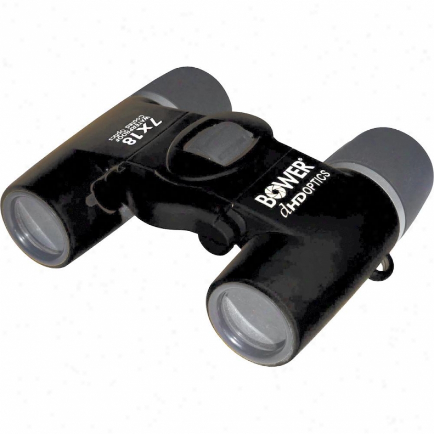 Bower Compact 7x18 Waterproof Binoculars Bri718- Black