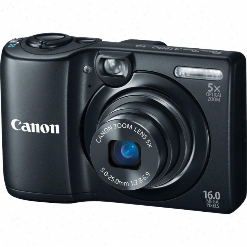 Canon Powershot A1300 16 Megapixel Digital Camera - Black