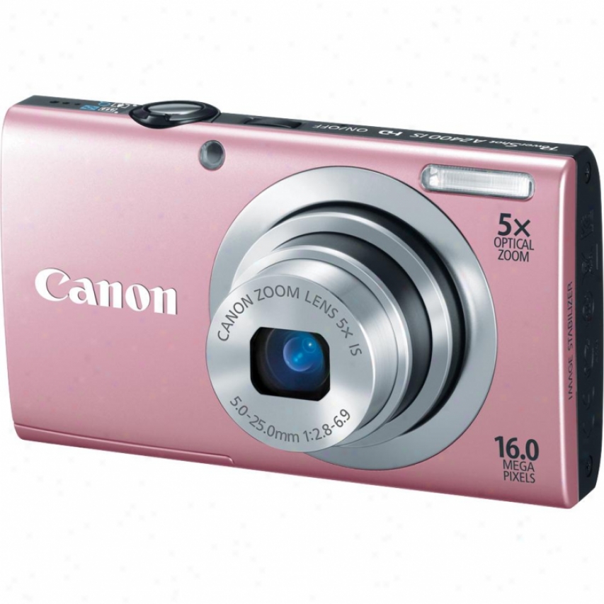 Canon Powershot A2400 Is 16 Megapixel Digital Camera - Pink