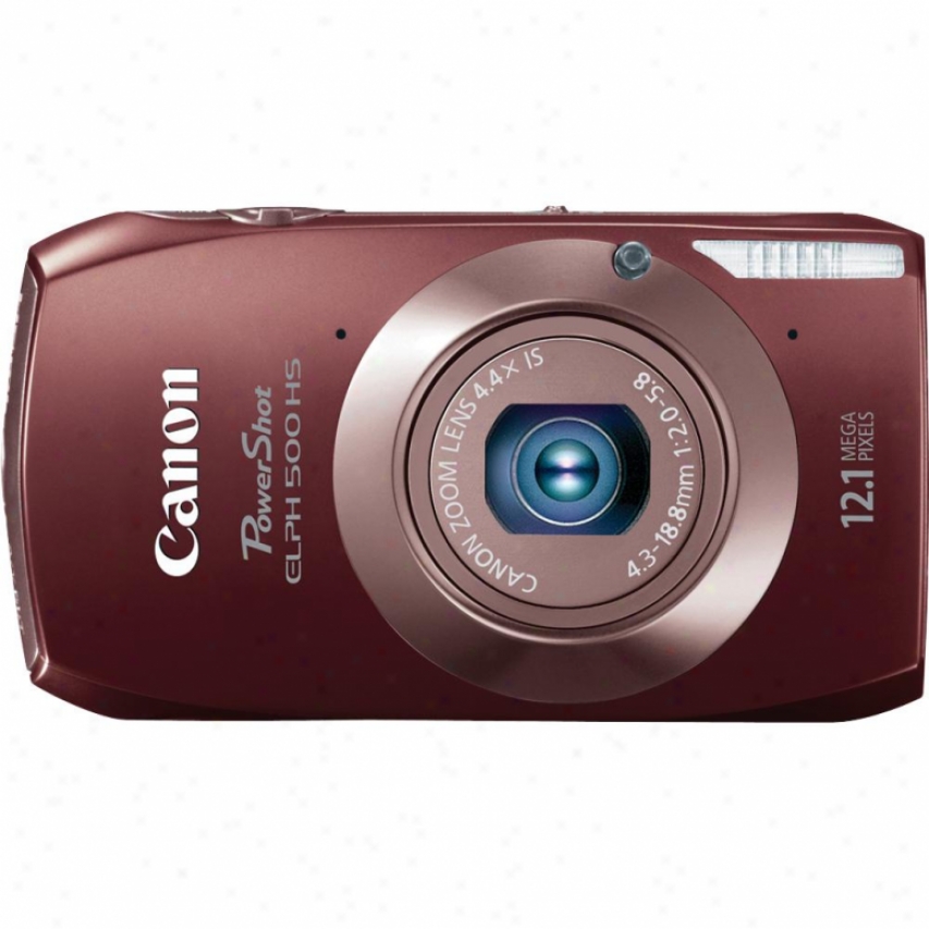 Canon Powershot Elph 500 Hs 12 Megapixel Digital Camera - Brown