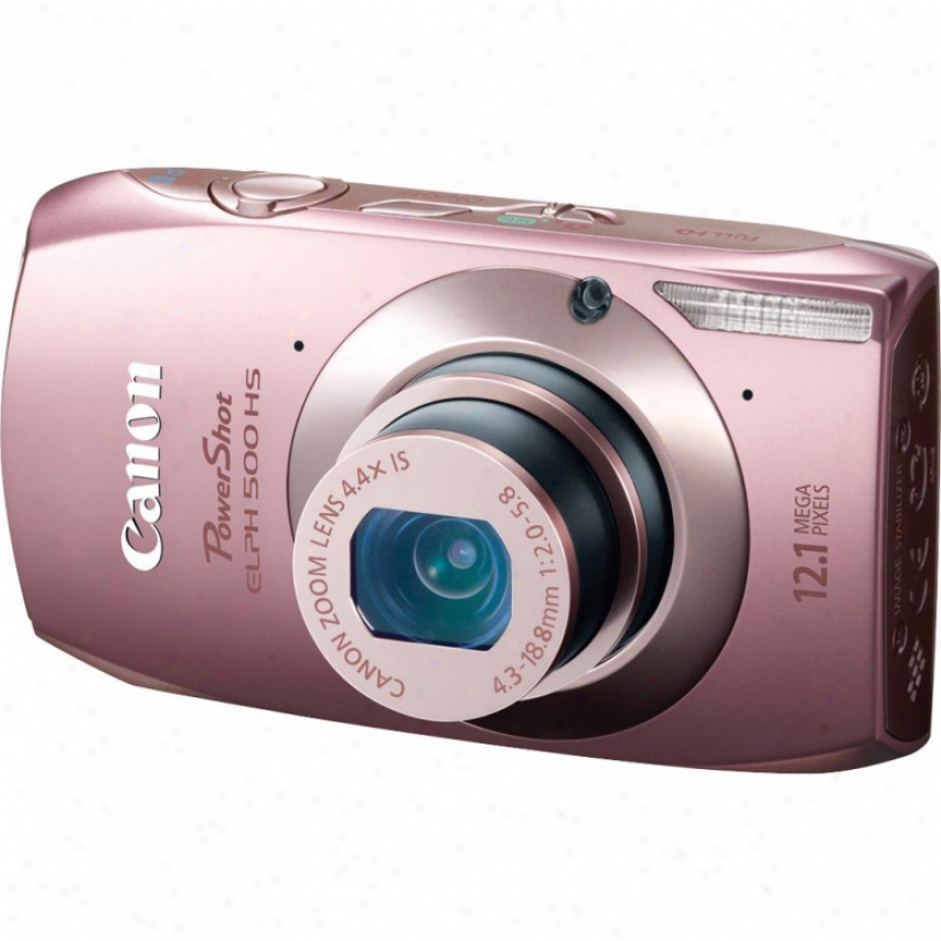 Canon Powershot Elph 500 Hs 12 Megapixel Digital Camera - Pink