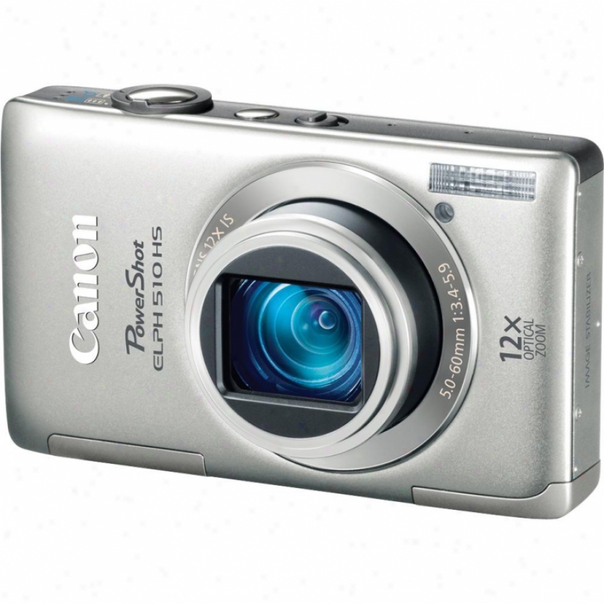 Canon Powershot Elph 510 Hs 12 Megapixel Ditital Camera - Silver