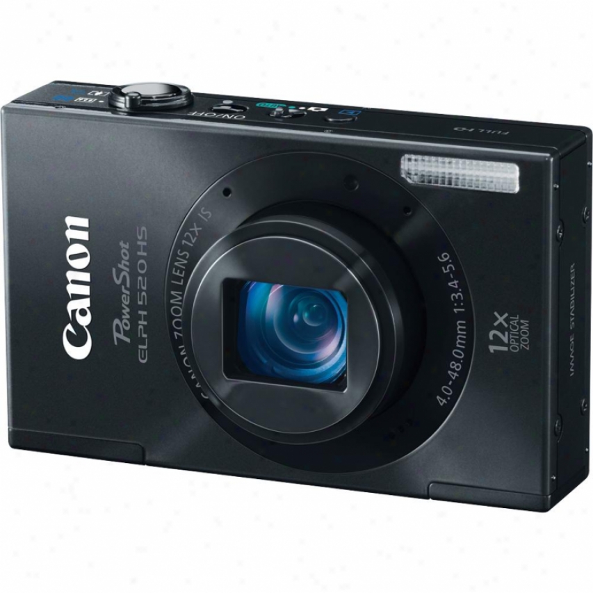 Canob Powershot Elph 520 Hs 10 Megapixel Digital Camera - Black