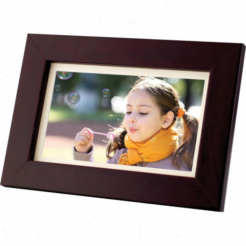 Coby Dp700 7" Widescreen Digital Photo Frame - Wood