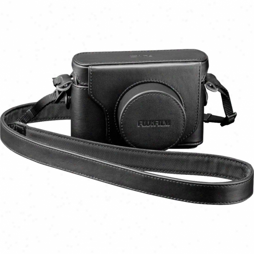 Fuji Film Lc-x10 Leather Retro Casee & Strap For Finepix X10 - Black