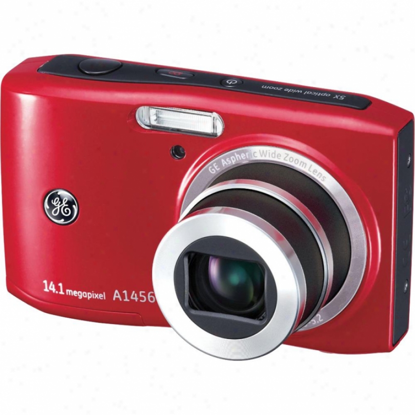 General Electric 14 Mp Dig Cam 5x 2.7" Lcd-red