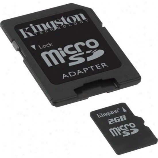 Kingston 2gb Mcirosd Memory Card And Sd Adapter