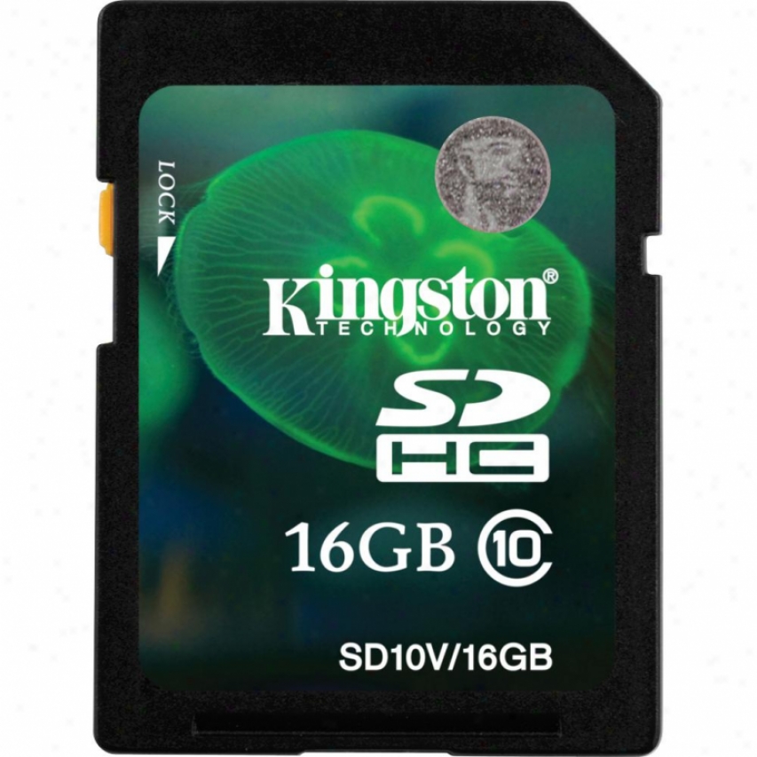 Kingston Sd10v/16gb 16gb Class 10 Sdhc Memory Card