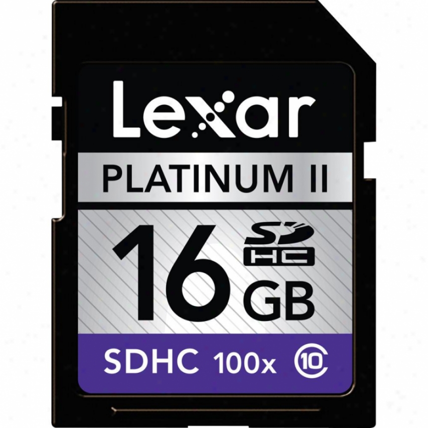 Lexar Media 16gb Platinum Ii 100x Sdhc 2-pack Lsd16gb1002