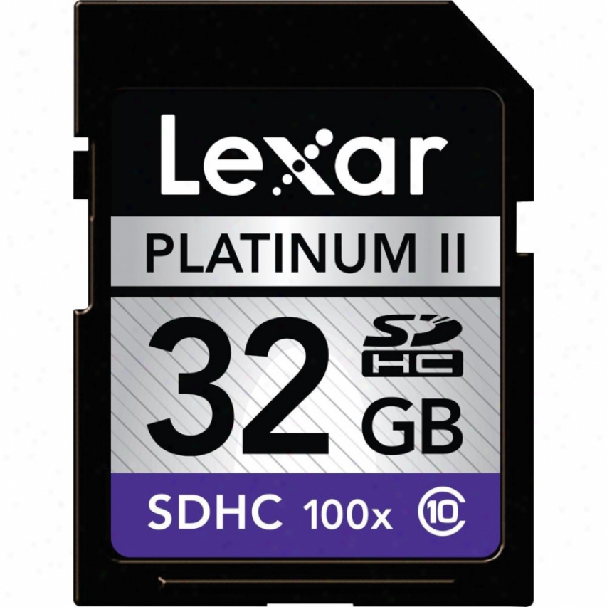 Lexar Media 32gb Platinum Ii 100x Class 10 Sdhc Memory Card