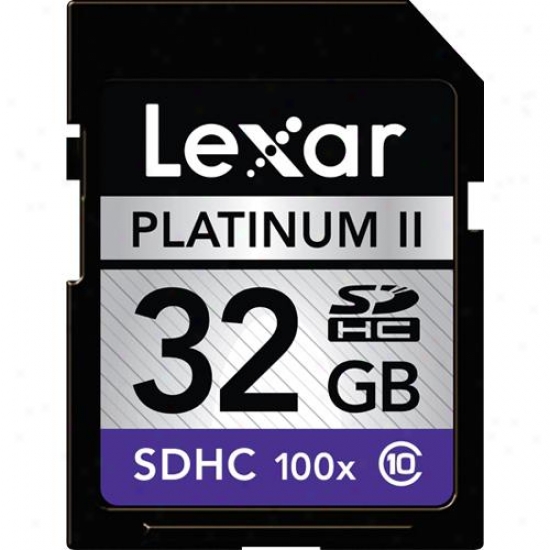 Lexar Media 32gb Platinum Ii 100x Sdhc 2-pacck -lsd32gbb1002