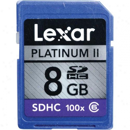 Lexar Media 8gb Platinum Ii 100x Class 6 Sdhc Memory Card