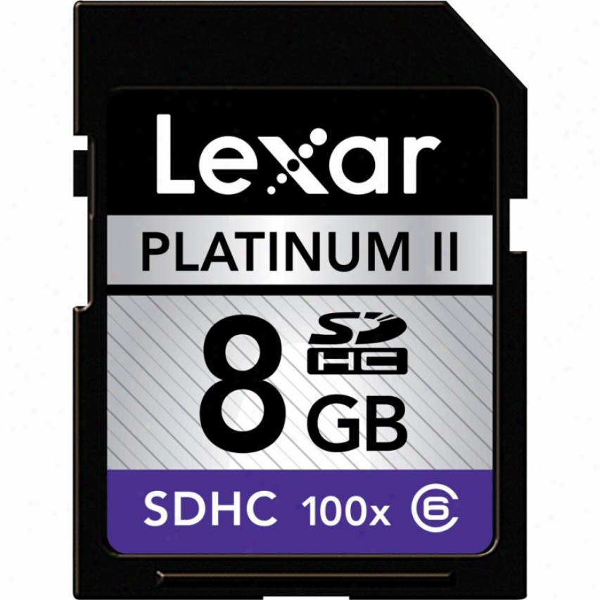 Lexar Media 8fb Platinum Ii 100x Sdhc 2-pack Lsd8gbb1002