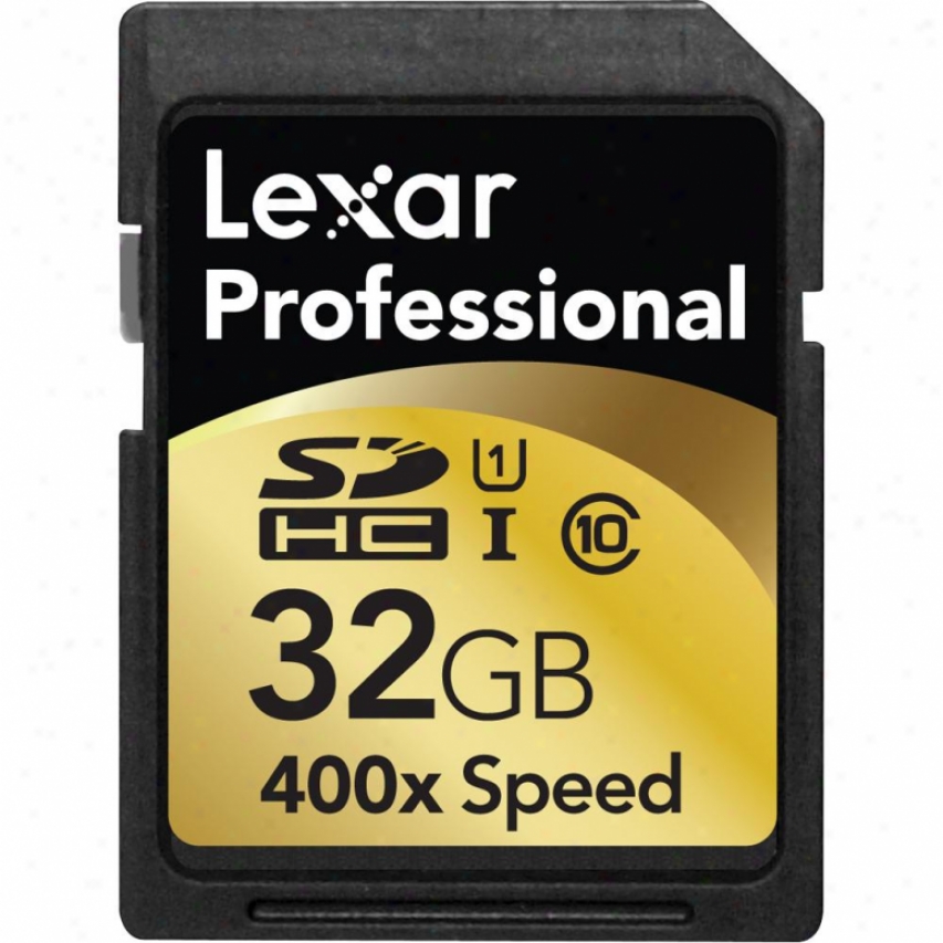 Lexar Media Professional 32gb 400x Sdhc Uhs-i Memkry Card - Lsd32gctbna400