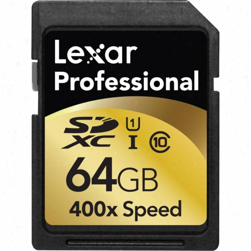 Lexar Media Professional 64gb 400x Sdxc Uhs-i Memory Card - Lsd64gctbna400