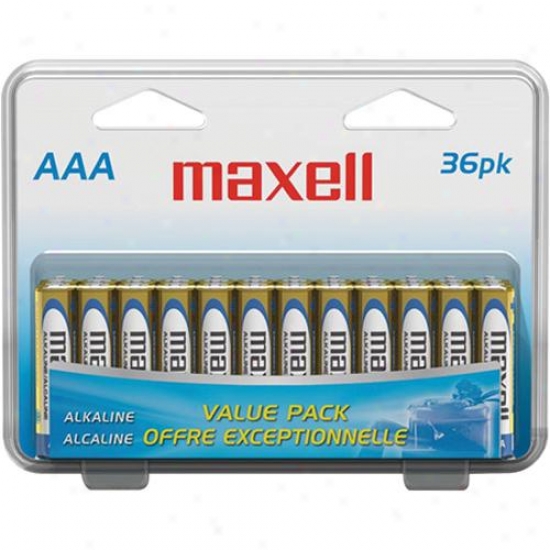 Maxell Aaa/36pk Aaa Alkaline Batteries - 36 Pack