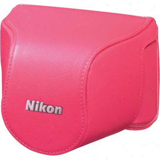 Nikon Cb-n2000sd Leather Body Case Set - Pink