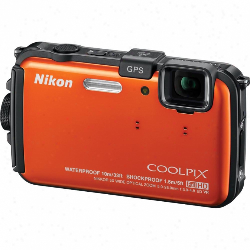 Nikon Coolpix Aw100 16 Megapixel Digital Camera - Orange