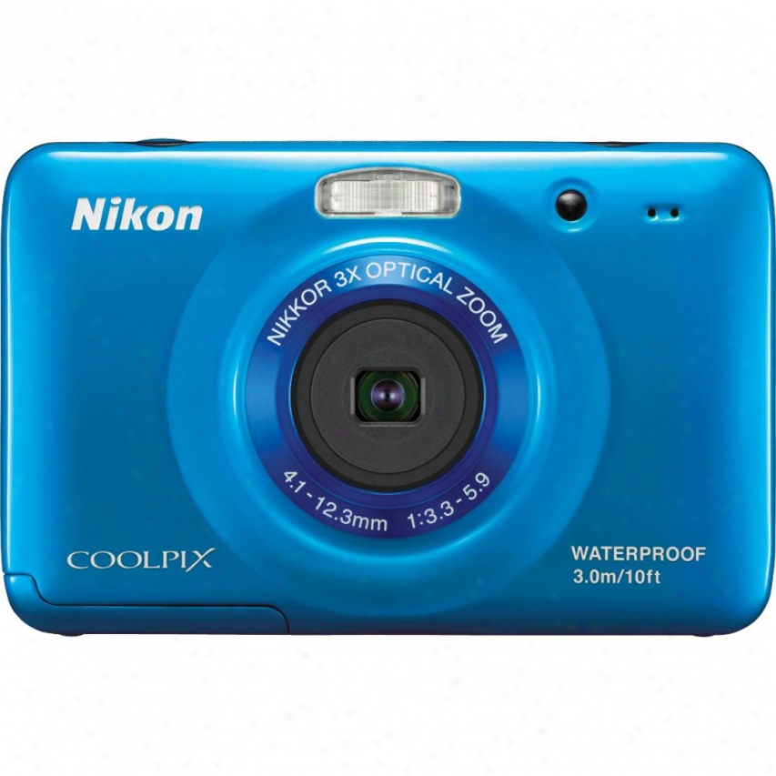 Nikon Coolpix S30 10 Megapixel Waterproof Digital Camera - Blue