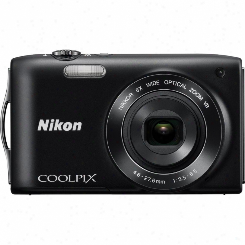 Nikon Coolpix S3300 16 Megapixel Digital Camera - Black