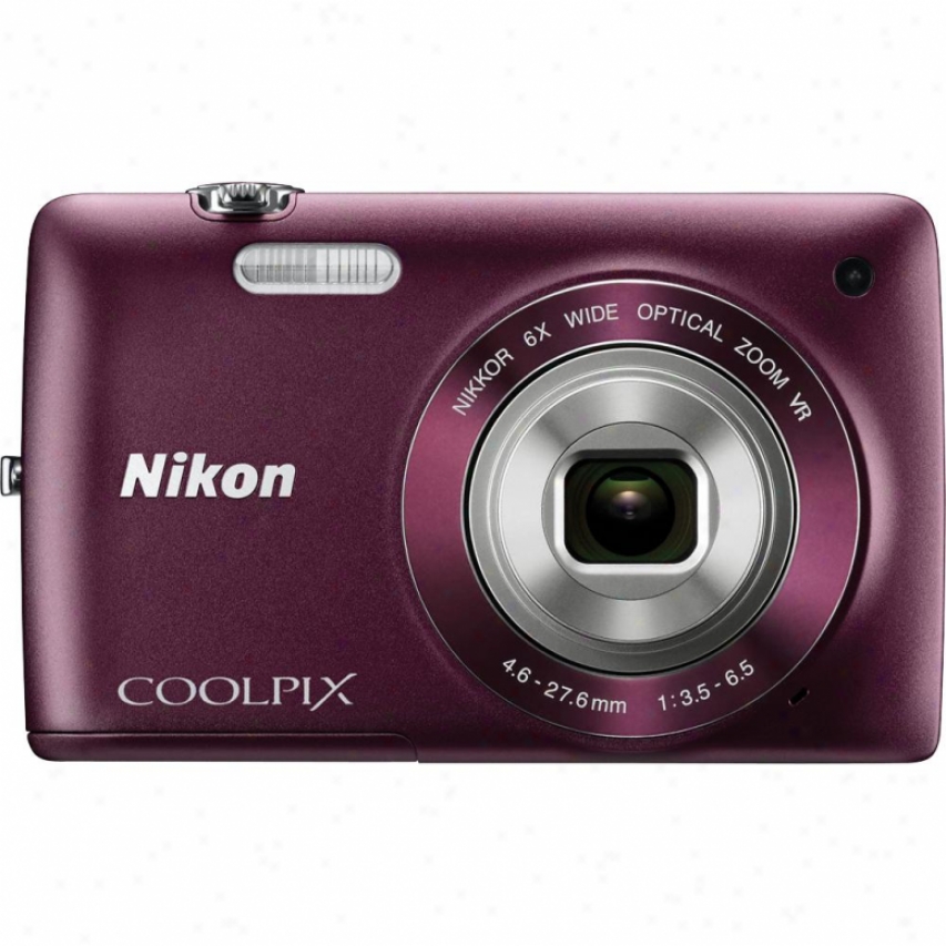 Nikon Coolpix S4300 16 Megapixel Digital Camera - Plum