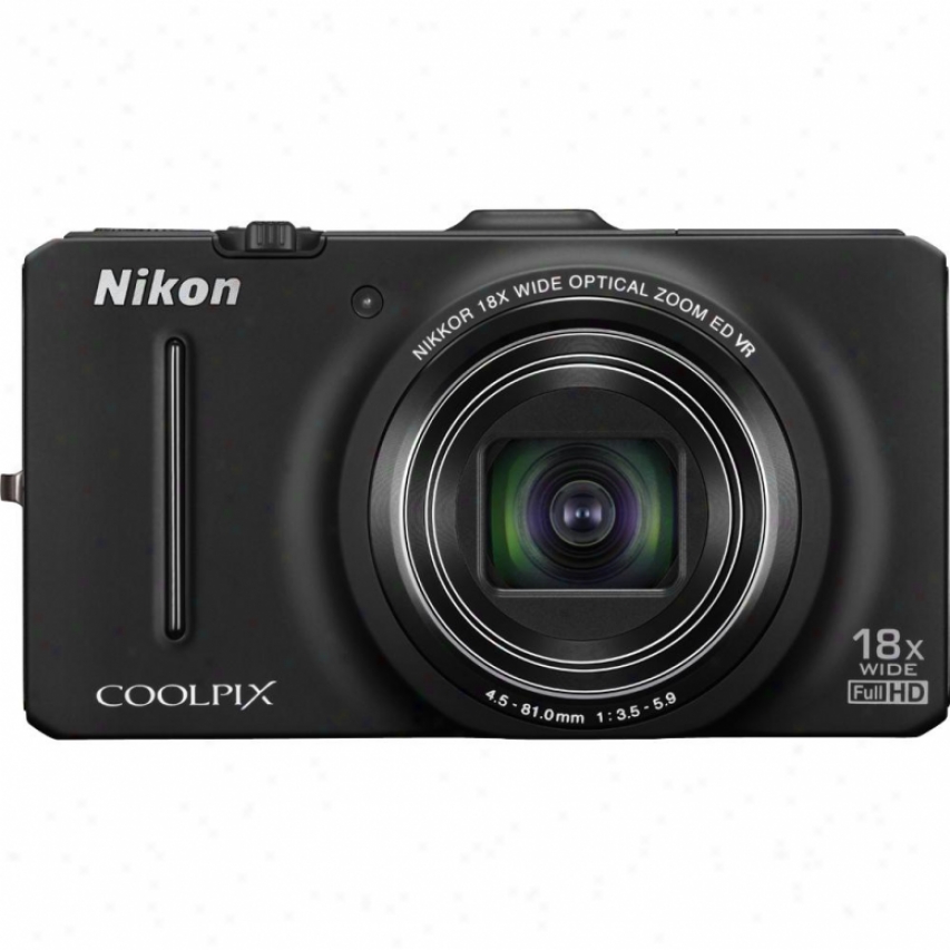 Nikon Coolpix S9300 16 Megapixel Digital Camera - Black