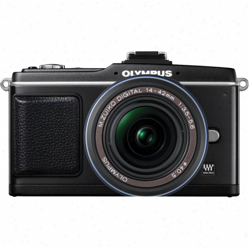 Olympus E-p2 12.3mp Pen Digital Camera W/ M.zuiko Digital Ed 14-42mm Lens -black