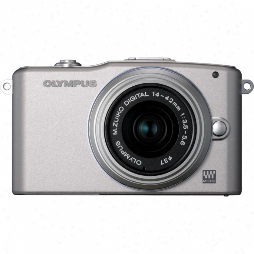 Olympus Pen E-pm1 12 Megapixel Digital Camera With Lens Kit - Silver/silver