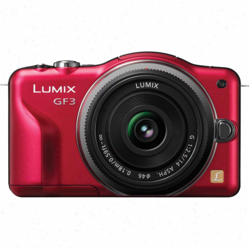 Panasonic Dmc-gf3 12.1mo Digital Camera - Red