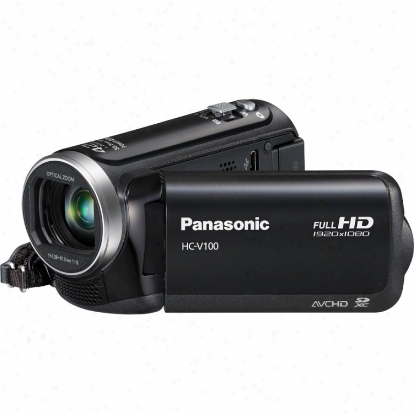 Panasonic Hc-v100 Full High Definition Camcorder - Black