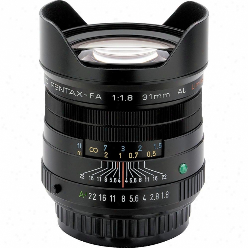 Pentax 31mm F/1.8 Smcp-fa Al Wide Angle Lens - 20290 Black